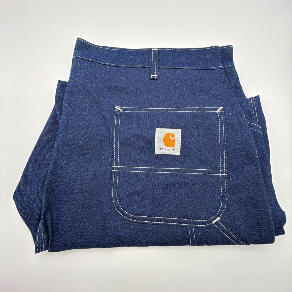 Carhartt Mens Vintage Denim Carpenter Shorts Blue Size 42 80W NOS USA